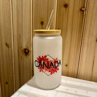 Canada Frosted Glass with Lid