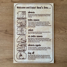 Load image into Gallery viewer, How to Enjoy the Sauna Sign
