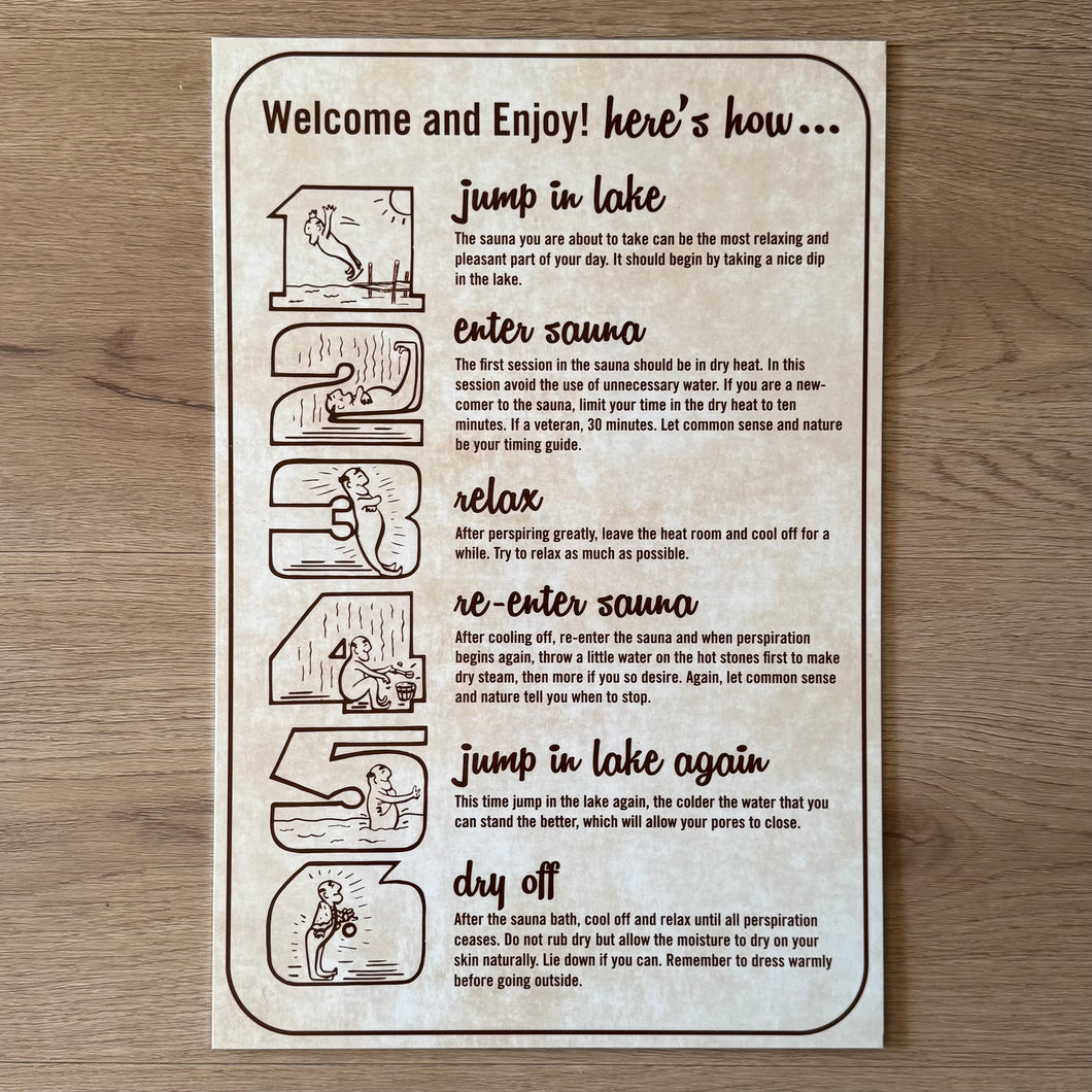How to Enjoy the Sauna Sign