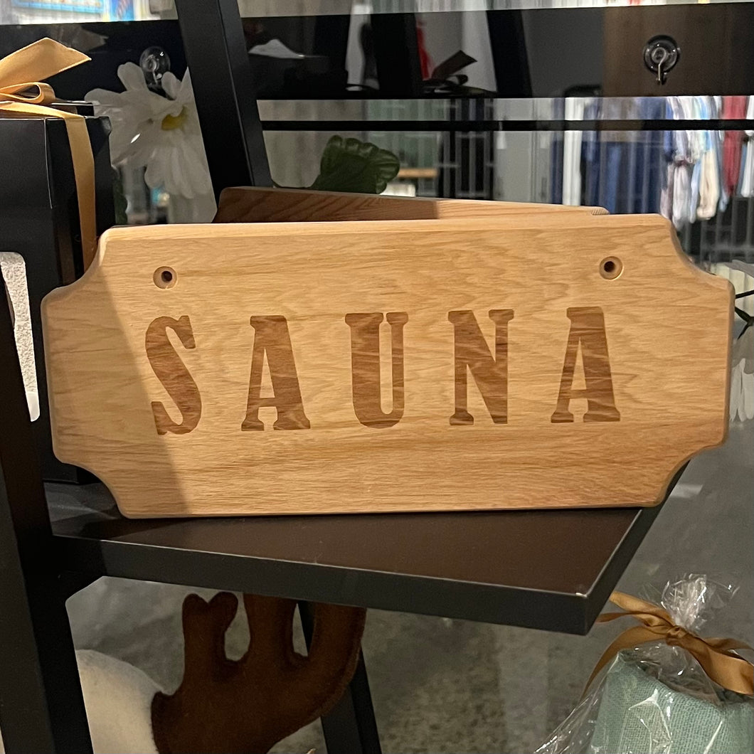 Cedar SAUNA Sign
