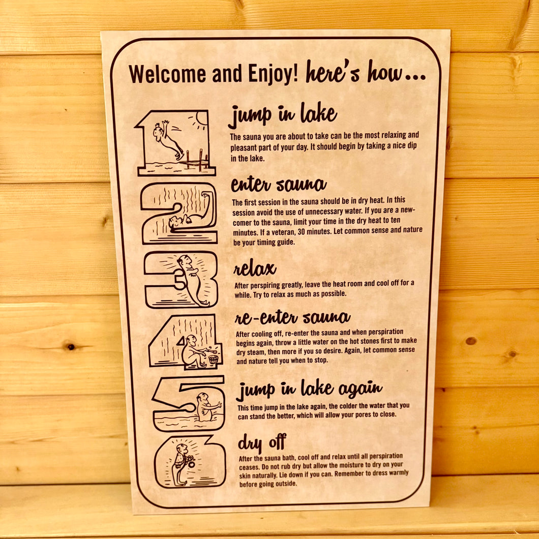 How to Enjoy the Sauna Sign