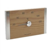 Heat Treated Wood with Stainless Steel Sauna Thermometer