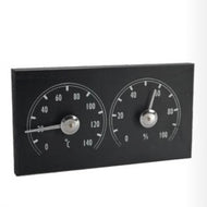 Black Wooden Thermometer/Hygrometer
