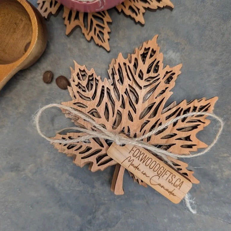 Maple Leaf Coaster Set