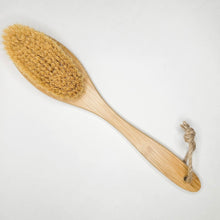 Load image into Gallery viewer, Natural Bamboo Dry Body Brush with Organic Sisal Bristles
