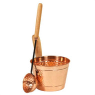 Rento Copper Sauna Bucket Set
