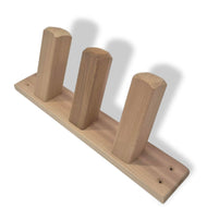 3-Peg Cedar Towel Hooks