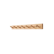 Bamboo Wall-Mounted 7-Peg Rack