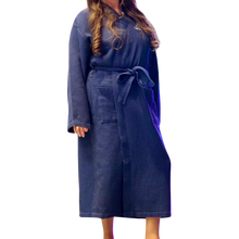 Load image into Gallery viewer, Wellington Waffle Robe, Navy
