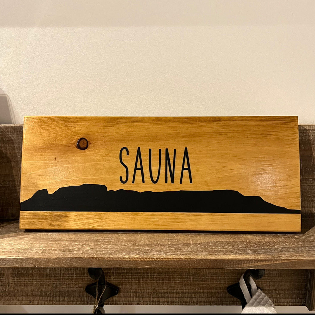Large Sleeping Giant SAUNA Sign